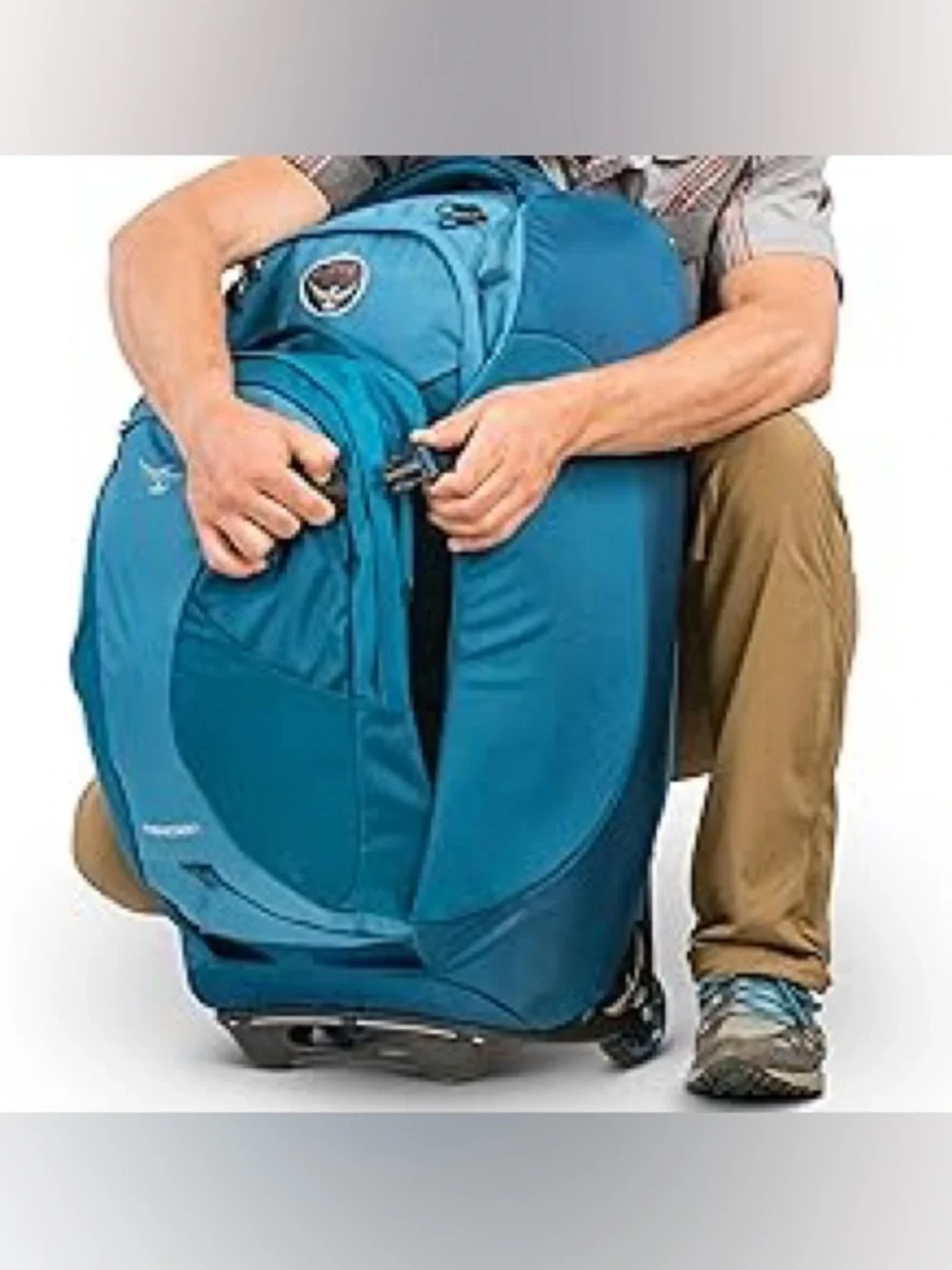 OSPREY Teal Blue Rolling Travel Pack